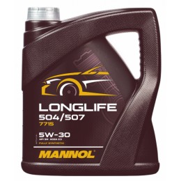 5Л -5W30 LONGLIFE 504 /507 AUDI SKODA  VW  MANNOL 7715  BMW LL04 синтетическое моторное масло